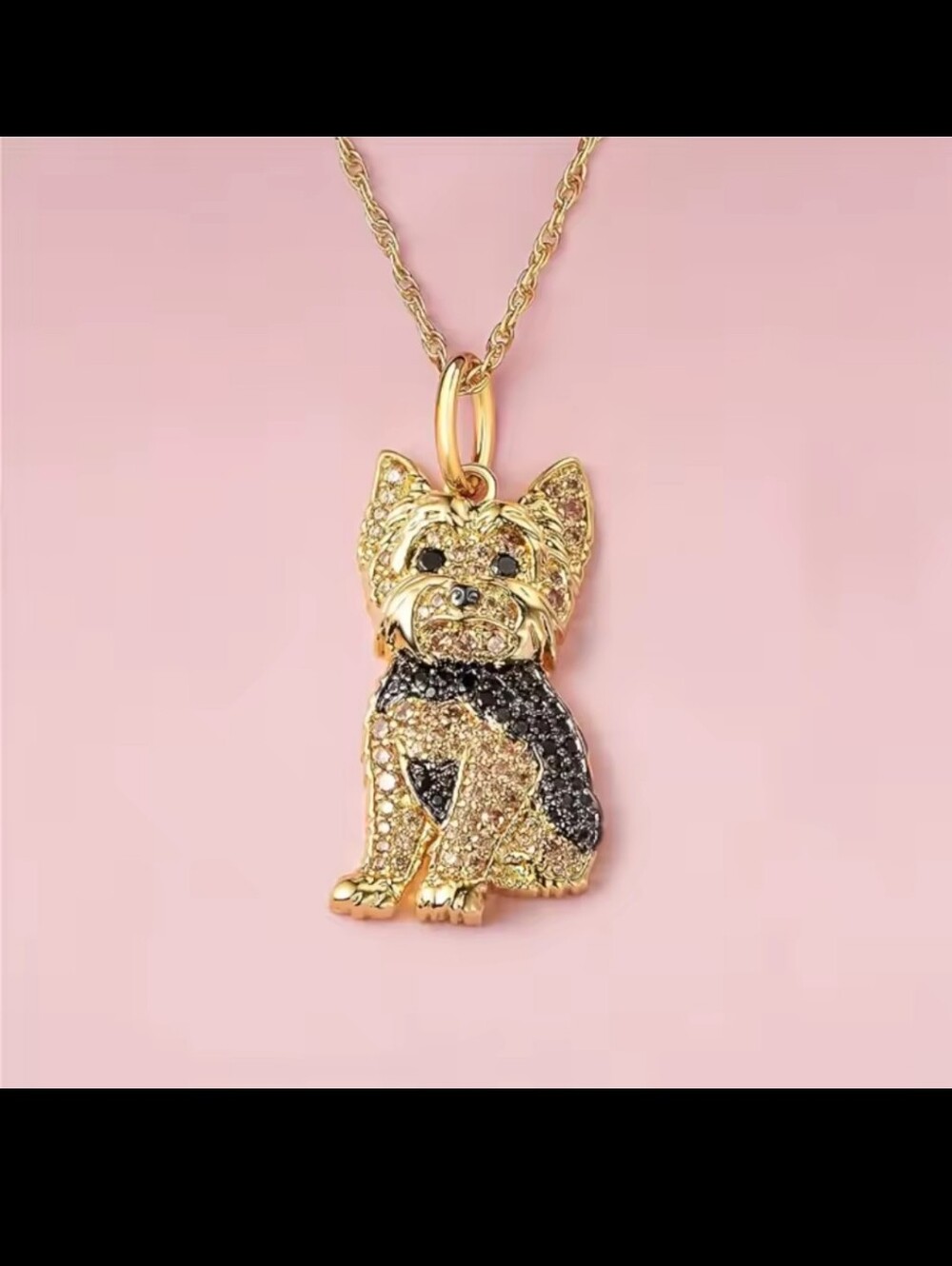 Sparkly Yorkie Neckl. New